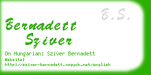 bernadett sziver business card